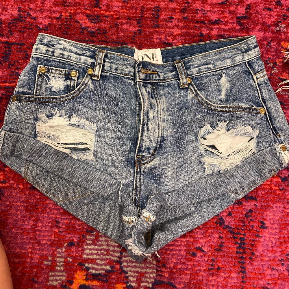 one teaspoon blue jean shorts